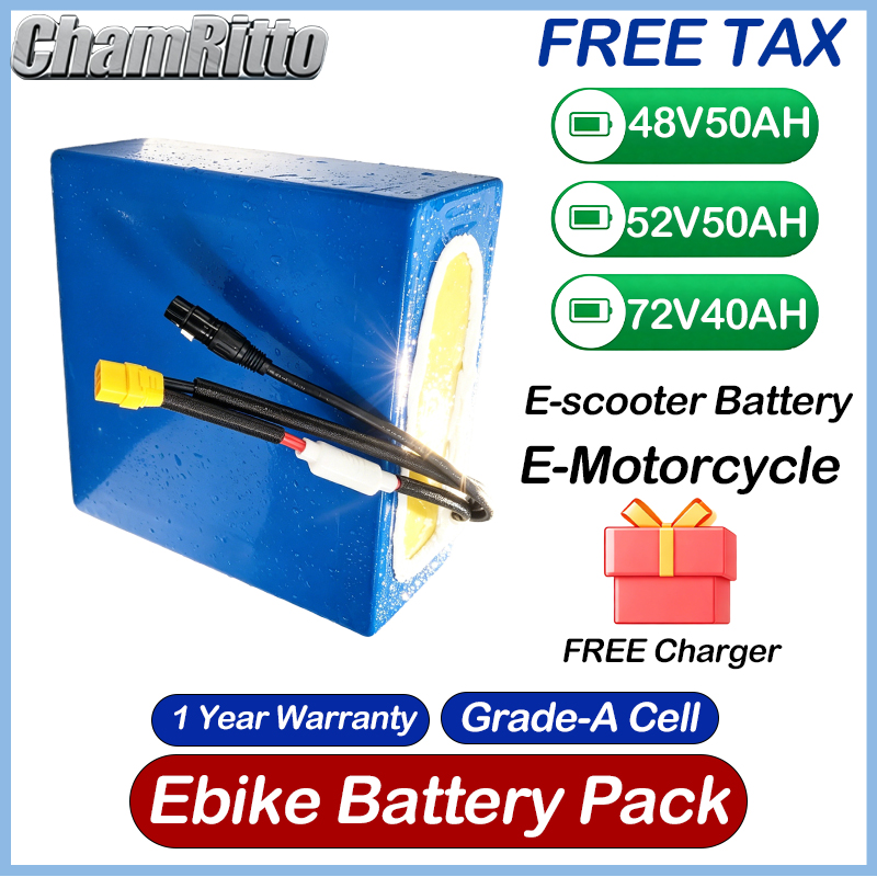 60V 50Ah Electric Scooter Battery - 48V 52V 30ah 50ah Elektrikli bisiklet